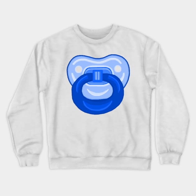 Blue Infant Baby Boy Pacifier Crewneck Sweatshirt by Art by Deborah Camp